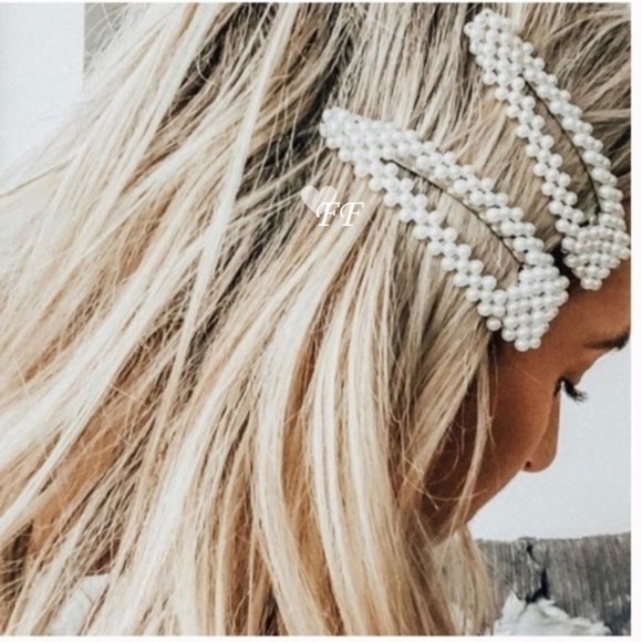 Figleaffashion Accessories - New Oversized Peal Hair Clip Barrette Hairpin
